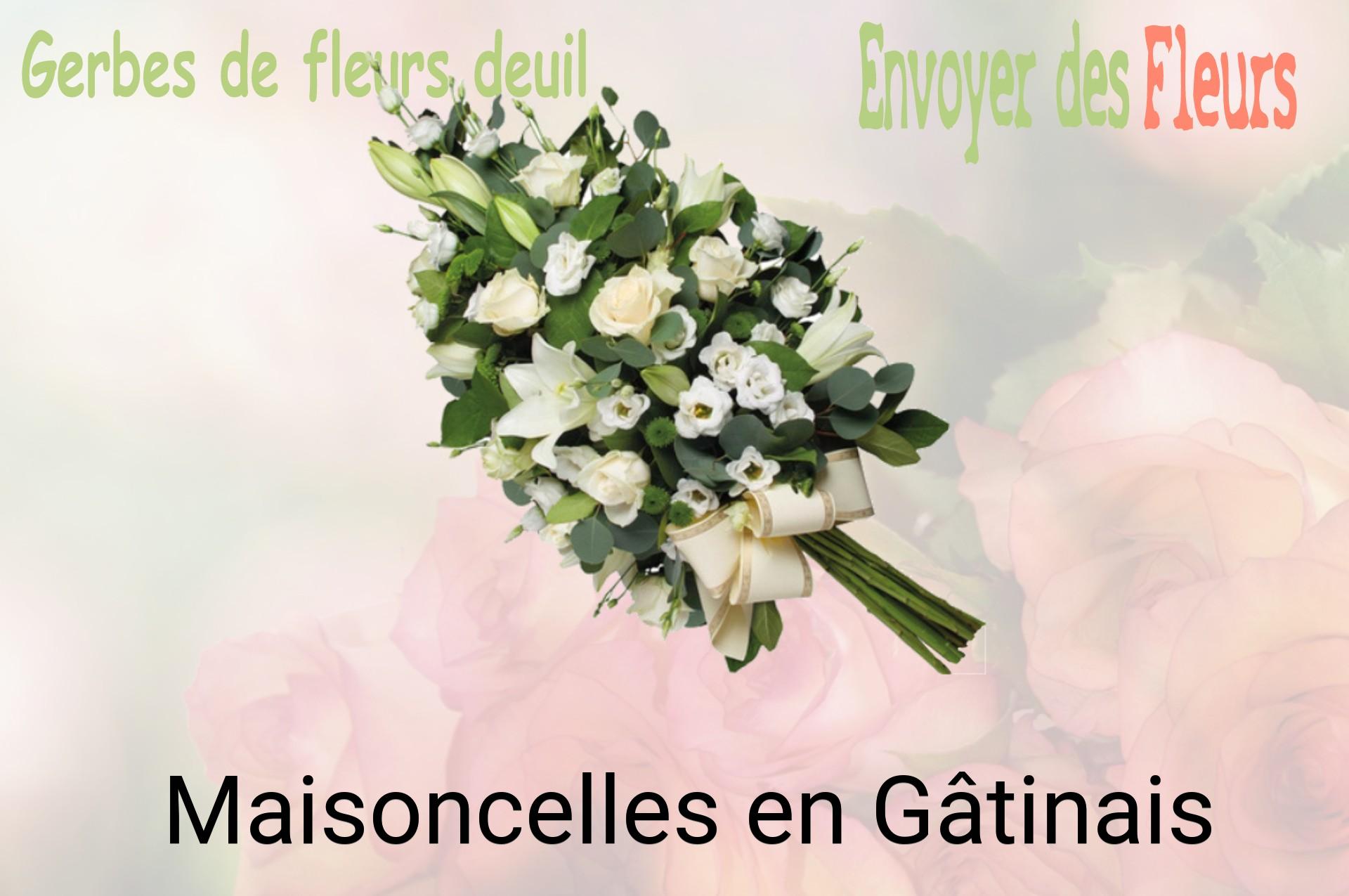 Gerbe de fleurs de deuil livrée à Maisoncelles-en-Gâtinais